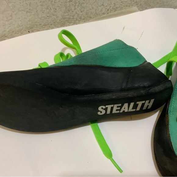 Vtg Five-Ten 5.10 Climbing Shoe US 6.5 Lace-Up Blue Suede Leather Made in Korea - Picture 3 of 7